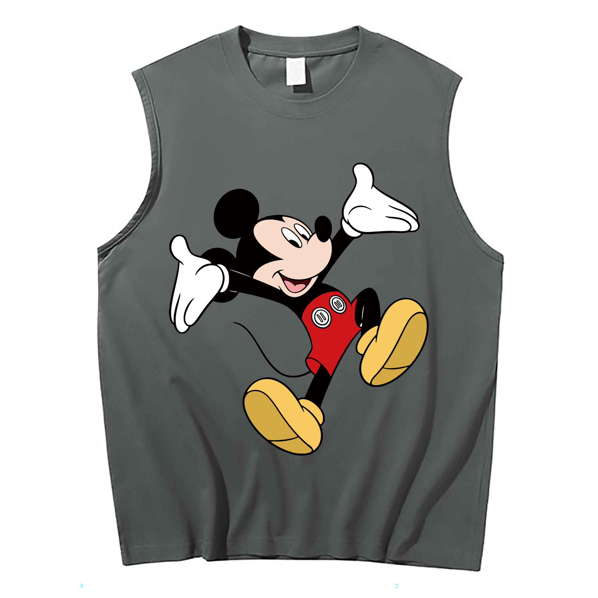 ミッキーマウス Mickey Mouse コットン100％タンクトップ（フロントプリント）